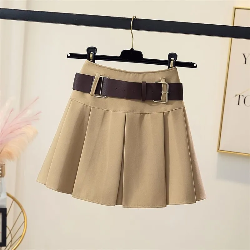 Irregular Belted Micro Skirt