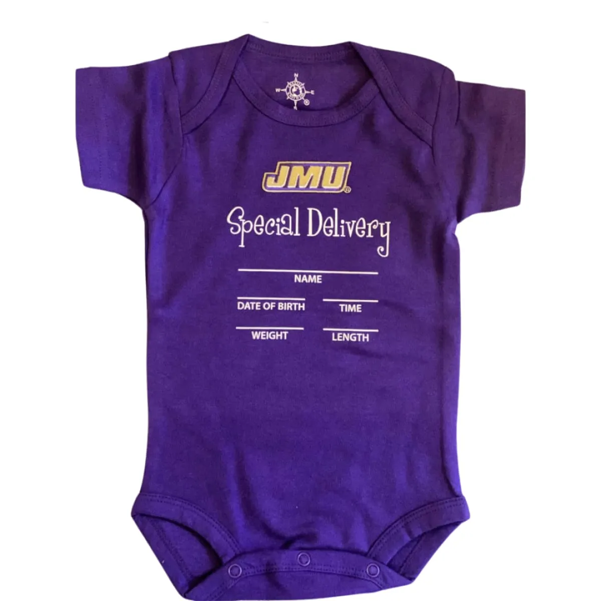 JMU Special Delivery Embroidered Body Suit