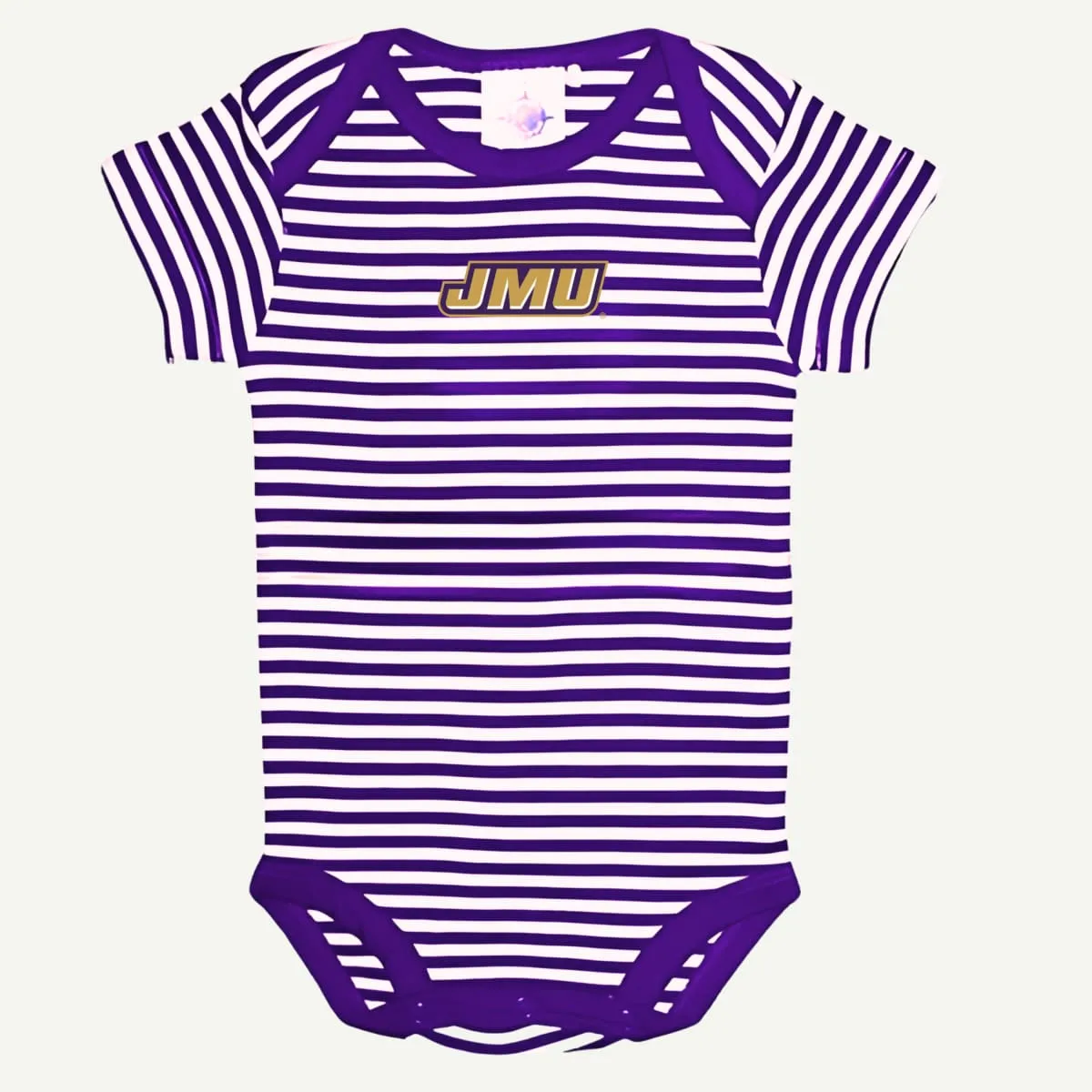 JMU Unisex Embroidered Striped Infant Bodysuit