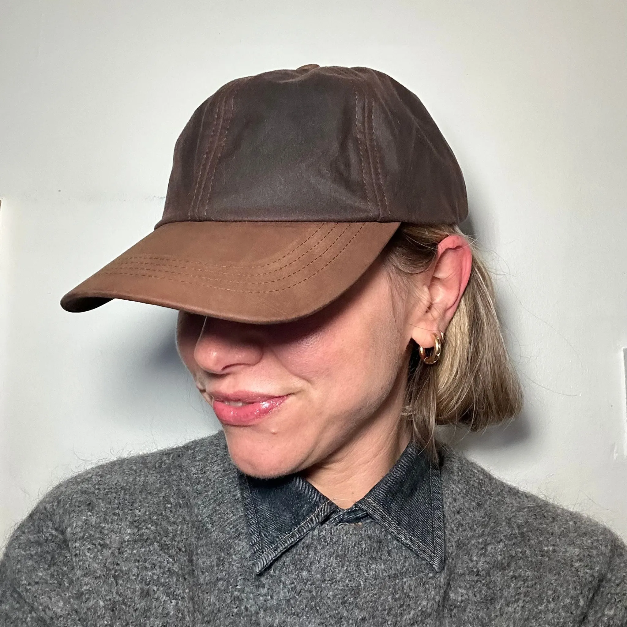 Leather Peaked Baseball Caps