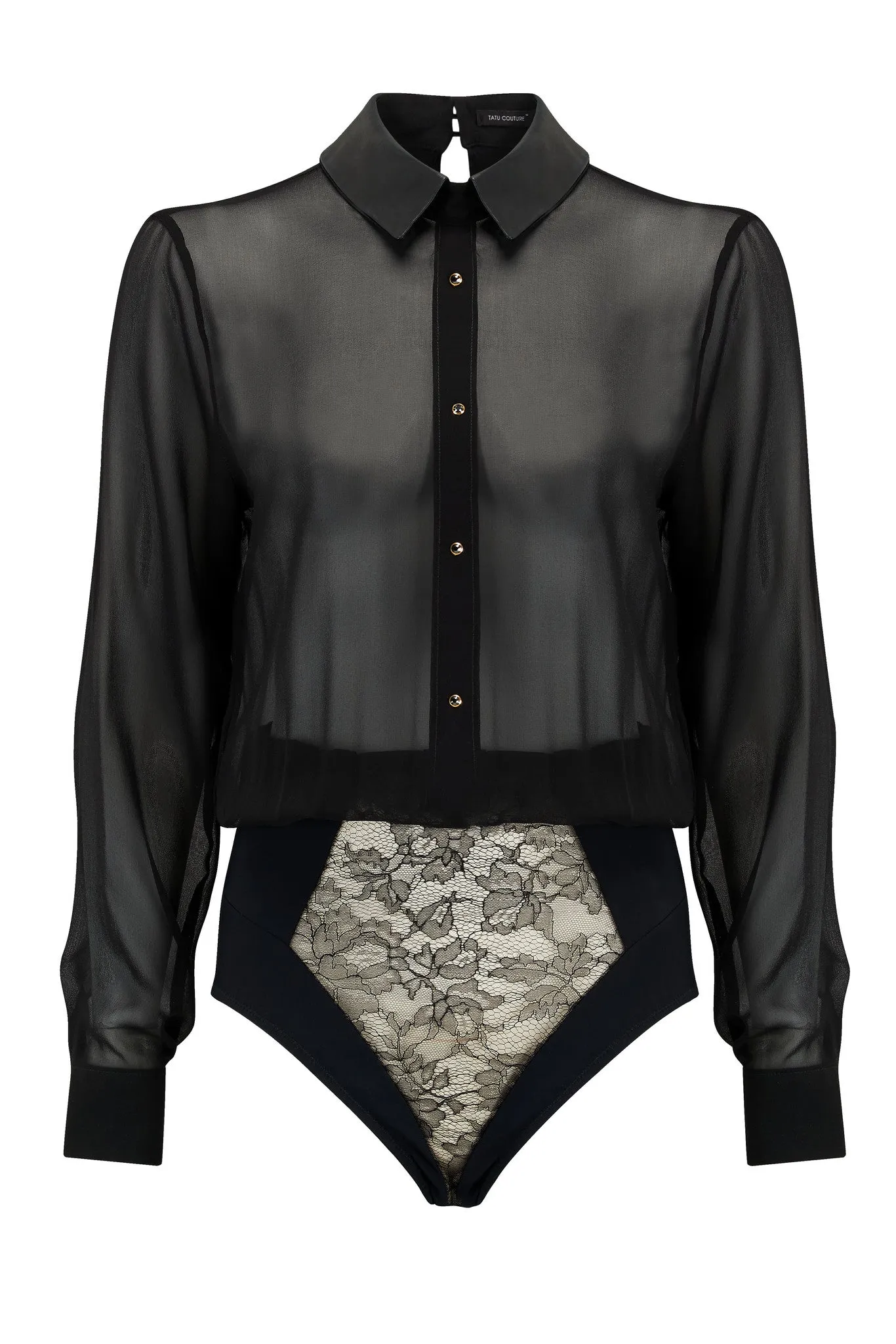 Lula Black Bodysuit Blouse