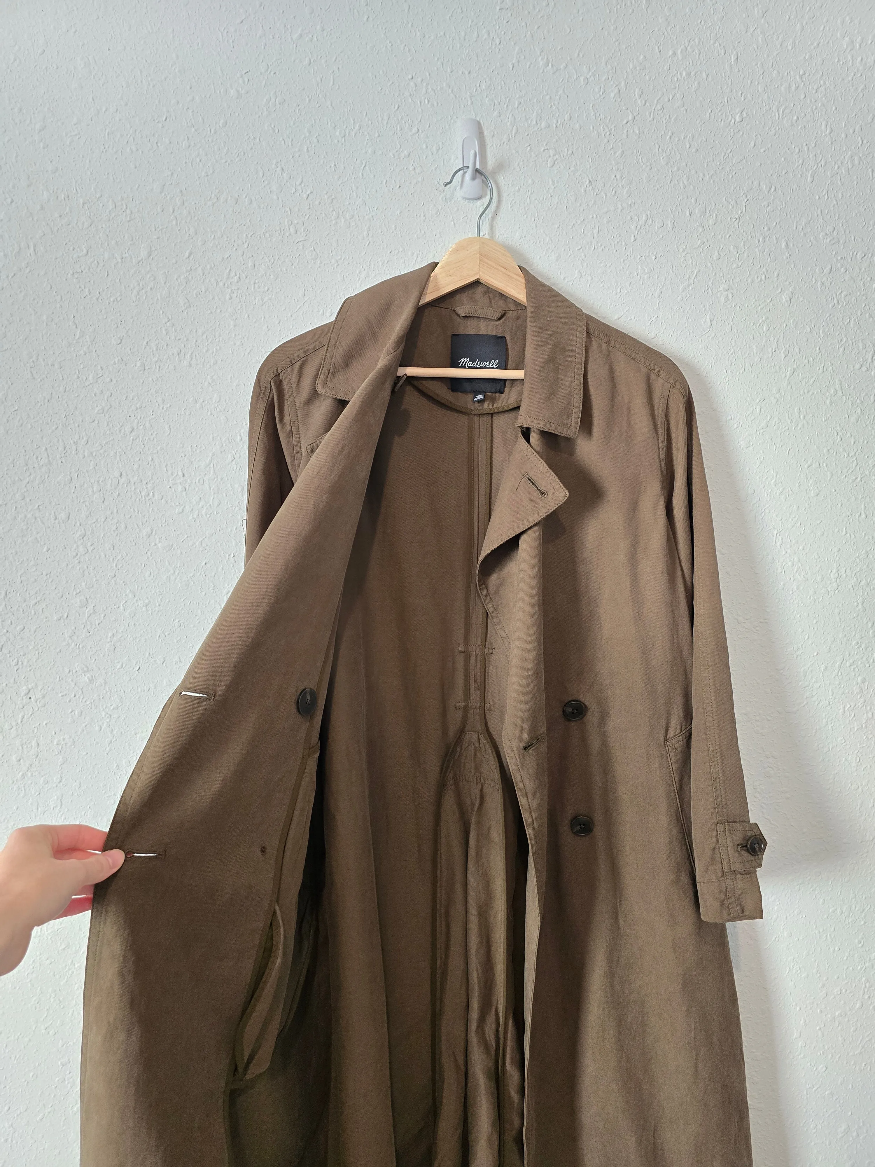 Madewell Olive Trench Coat (XXS/XS)