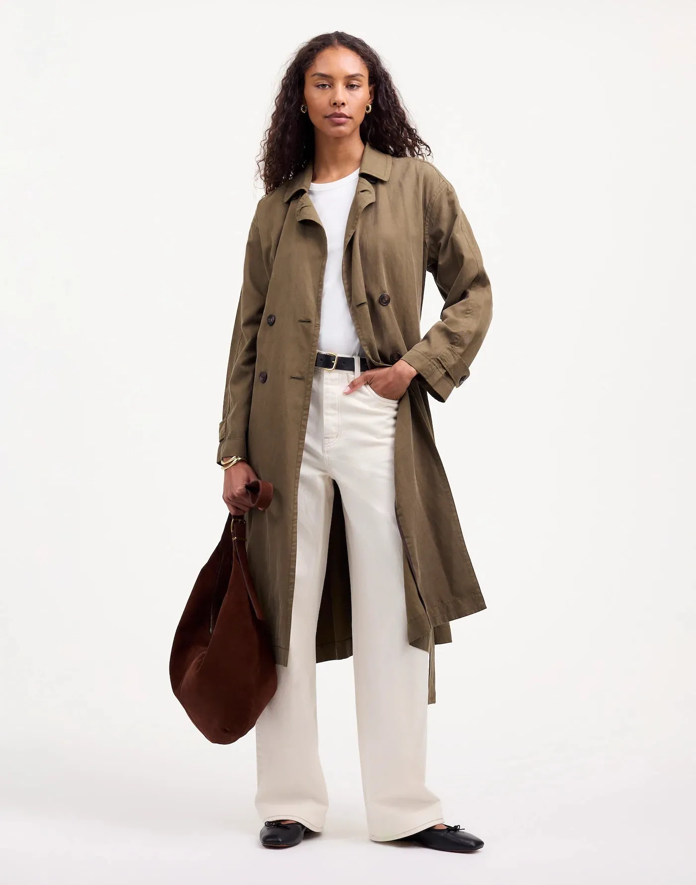 Madewell Olive Trench Coat (XXS/XS)