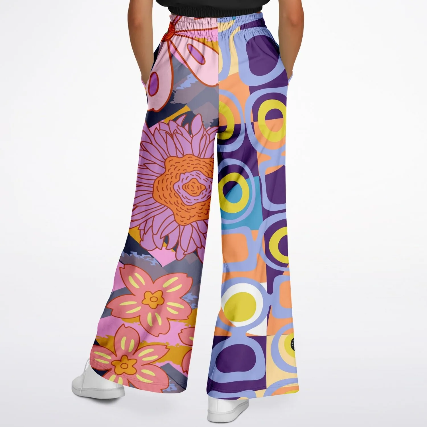 Mercury Retrograde Floral Geo Eco-Poly Stretchy Phat Bellbottoms