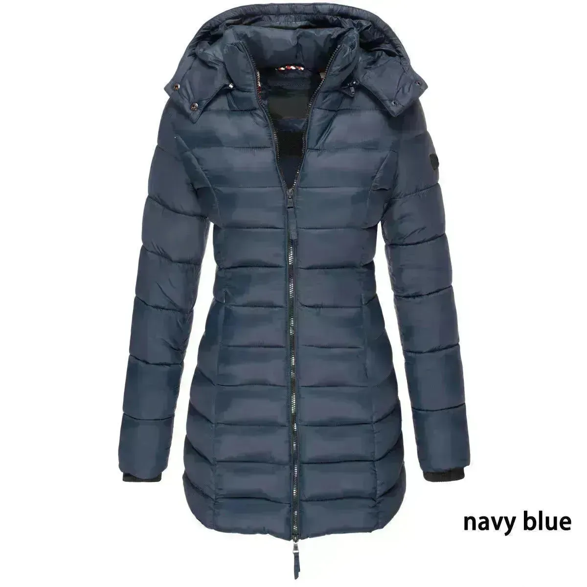 Mid-length Winter Slim-fit Cotton Padded Quilted Puffer Jacket for women