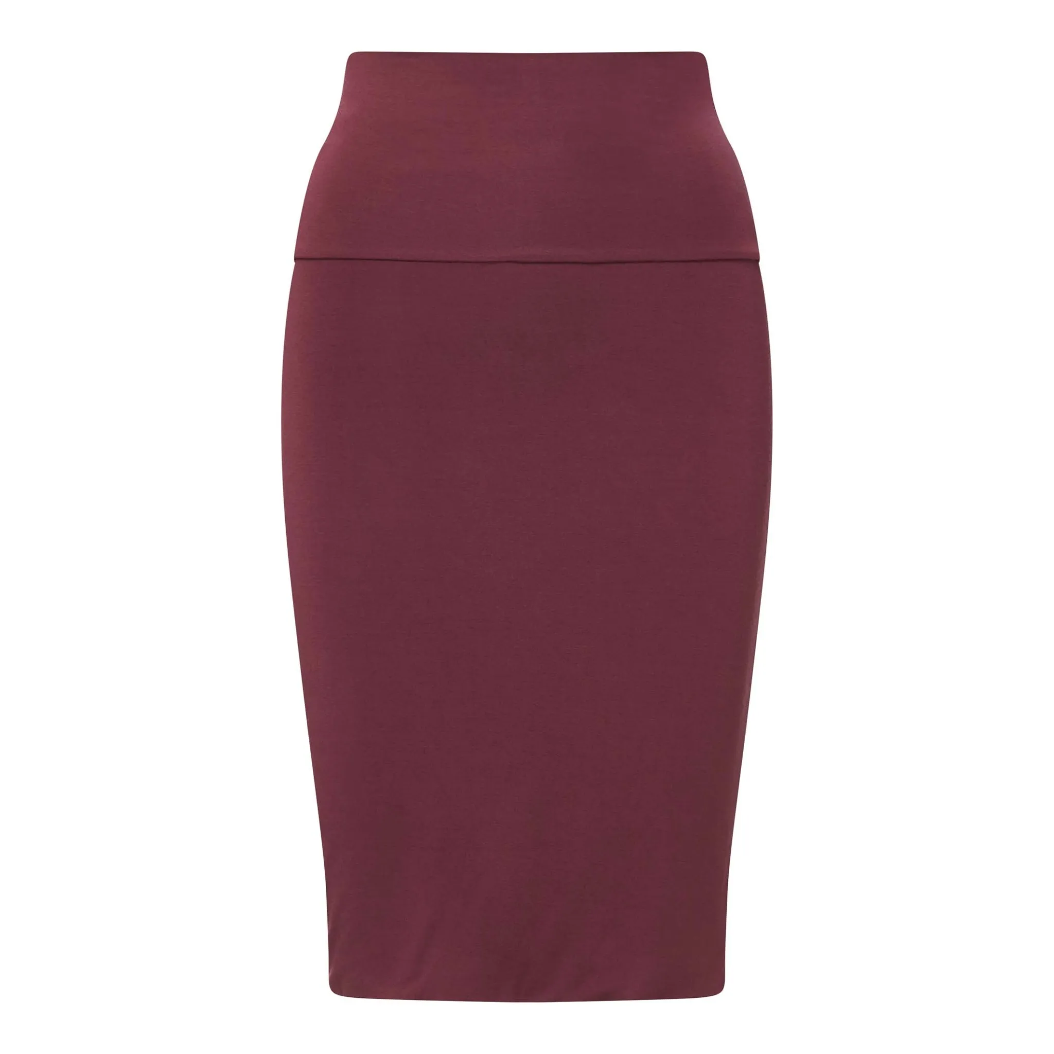 Modal Slim Pencil Skirt Merlot