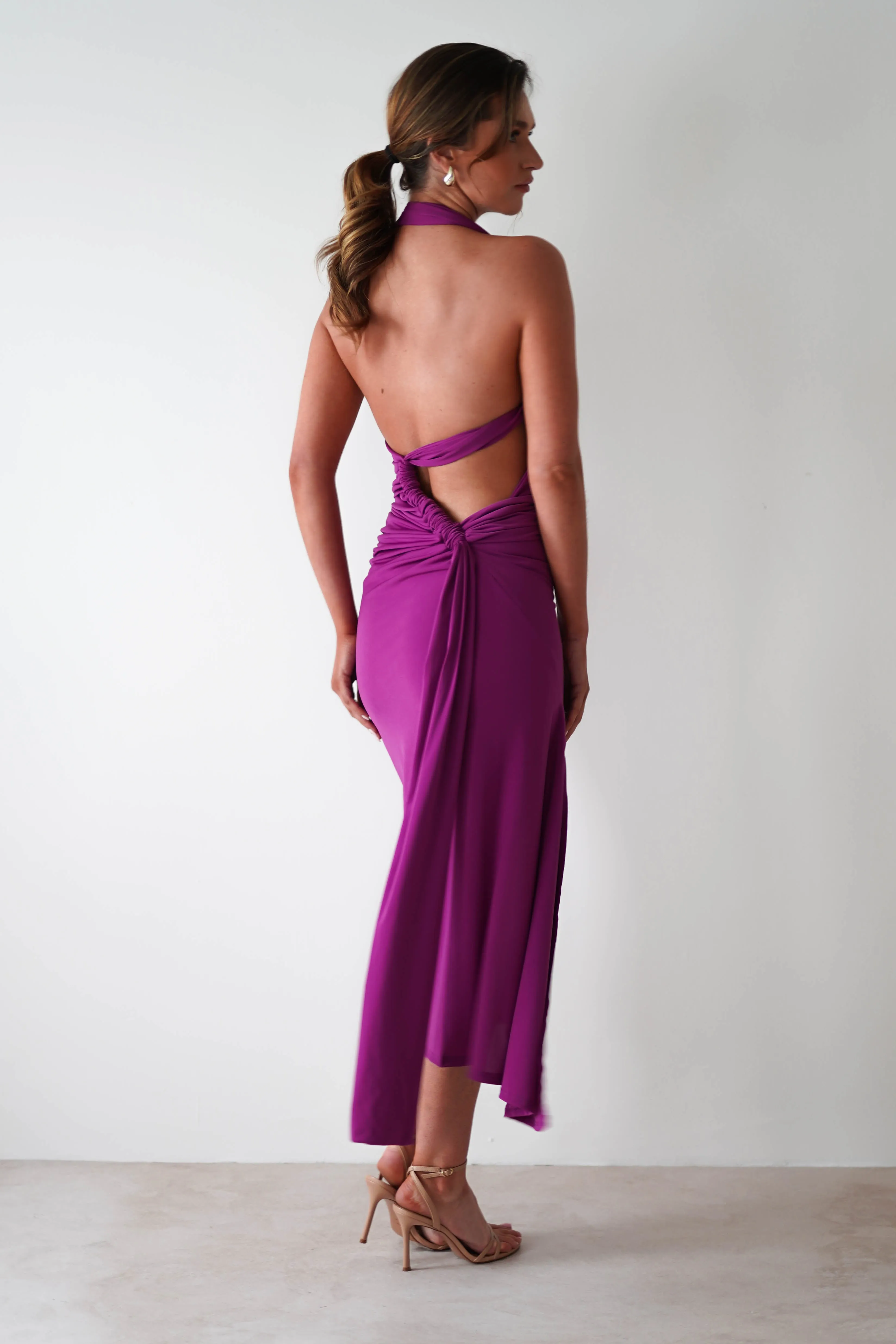 Monet Bodycon Midaxi Dress | Purple