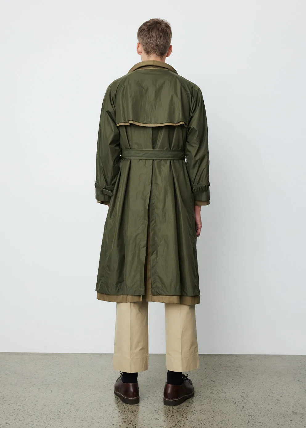 Nylon Covered Trench Coat