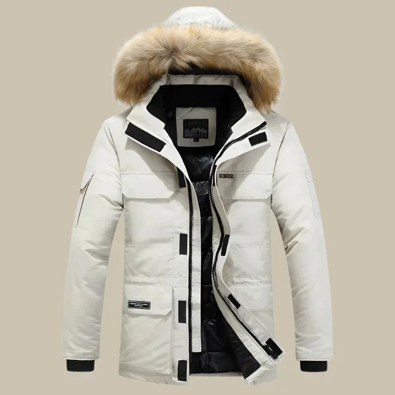 Olaf&Dave Signature Parka | Casual multi-pocket waterdichte heren winterjas met bontkraag