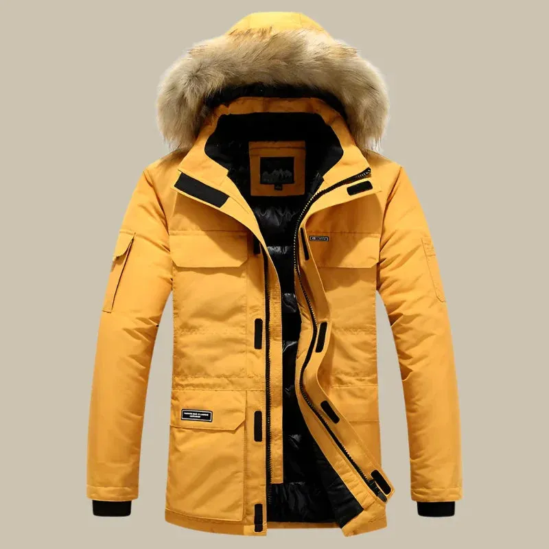 Olaf&Dave Signature Parka | Casual multi-pocket waterdichte heren winterjas met bontkraag