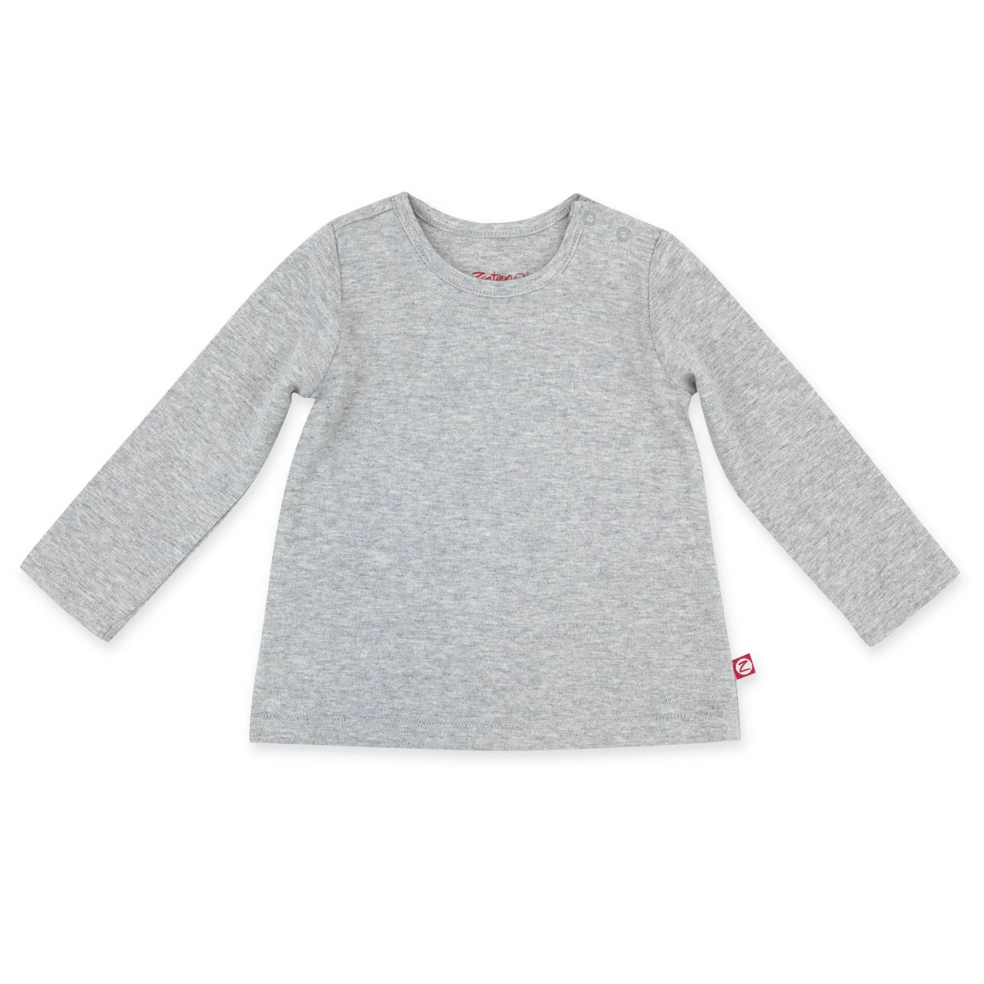 Organic Cotton Long Sleeve Swing Tee - Heather Gray