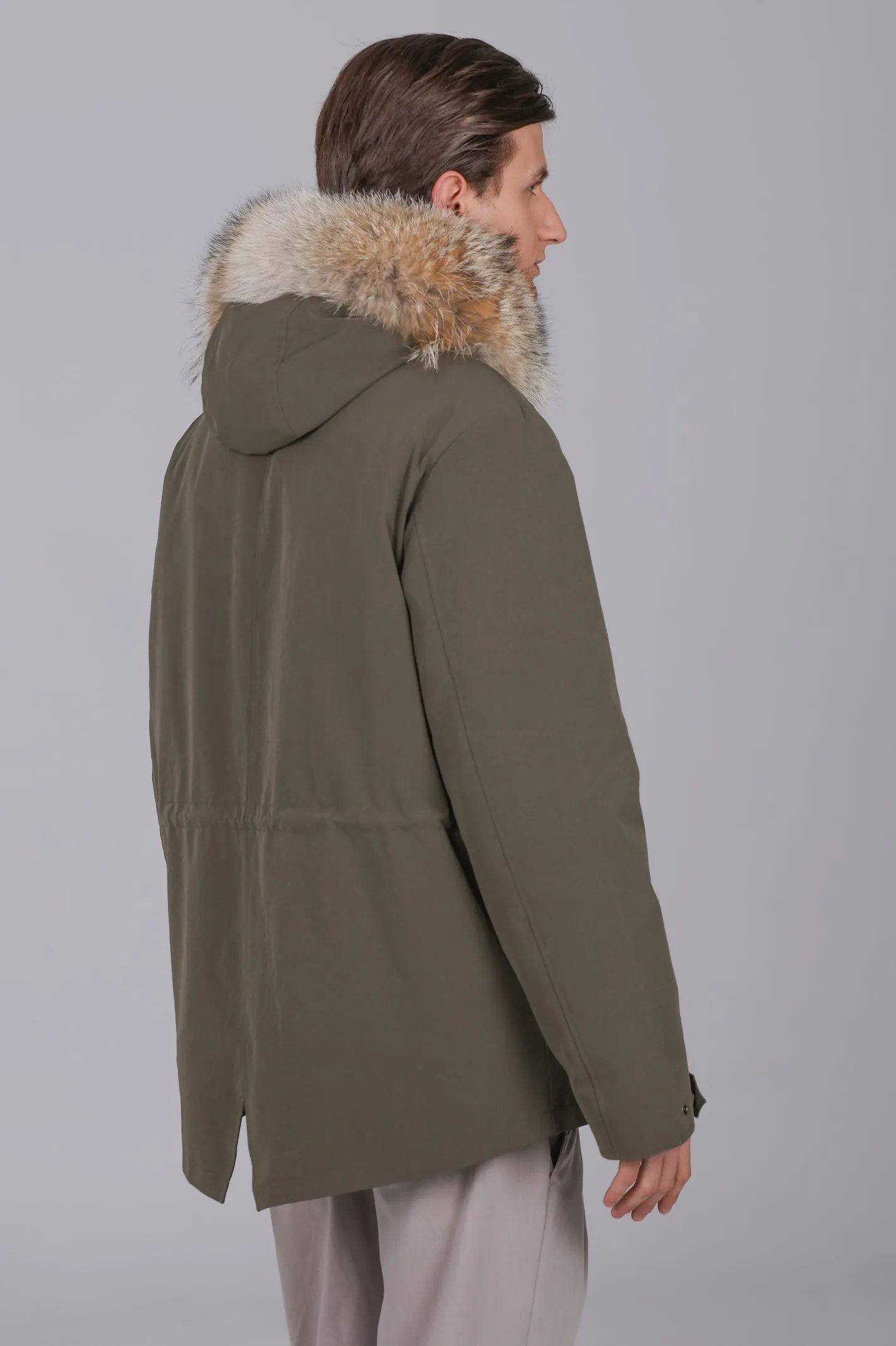 Parka corto in misto cotone impermeabile Coyote e rex rabbit