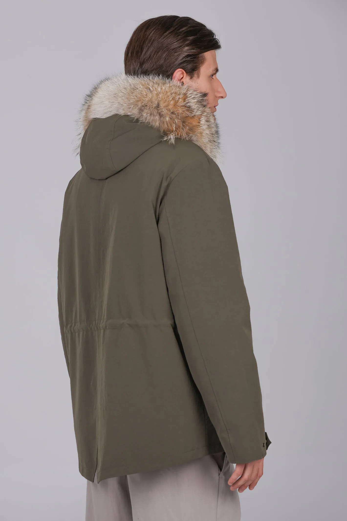 Parka corto in misto cotone impermeabile Coyote e rex rabbit