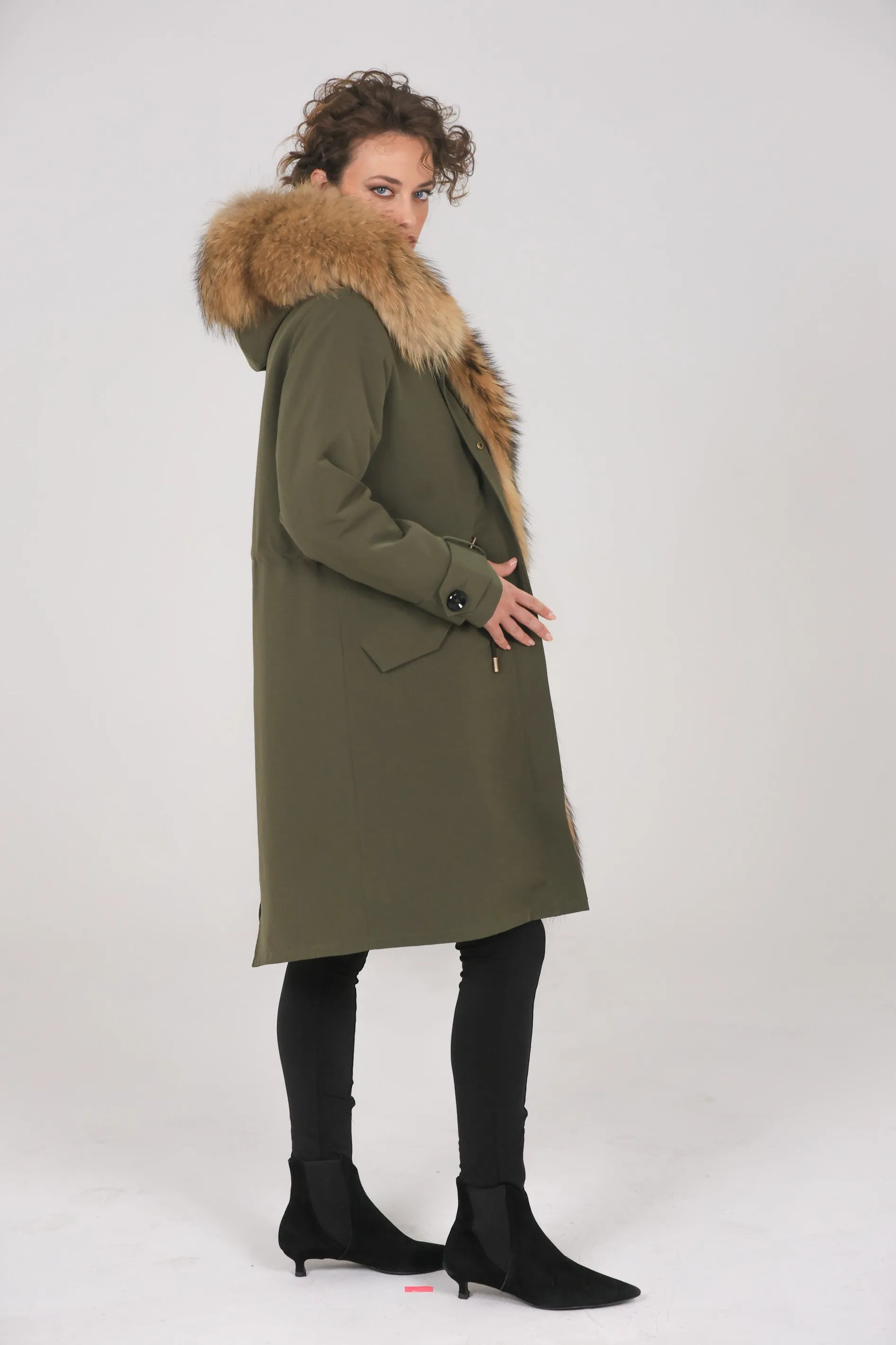 Parka in cotone tecnico impermeabile X-long raccon