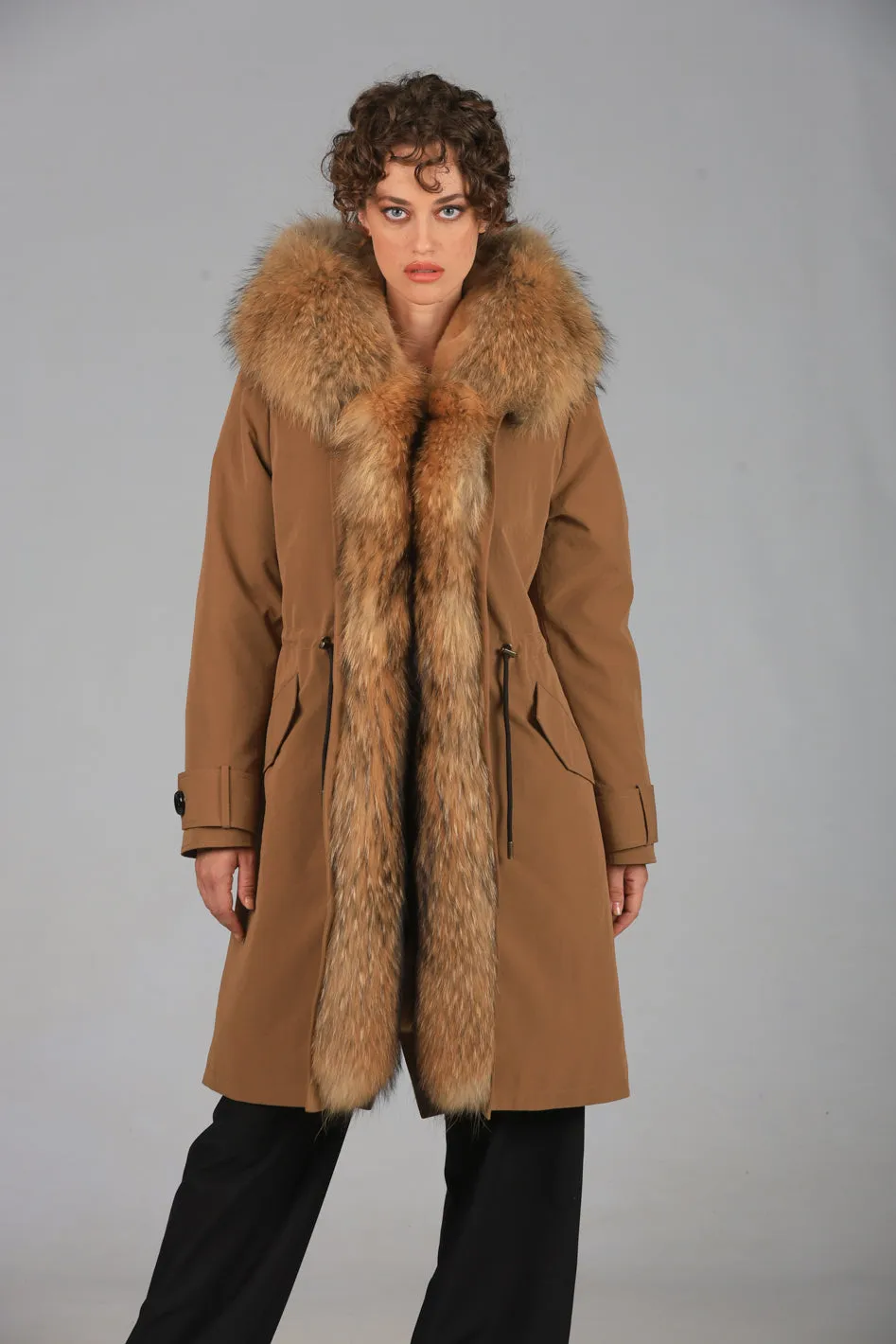 Parka in cotone tecnico impermeabile X-long raccon