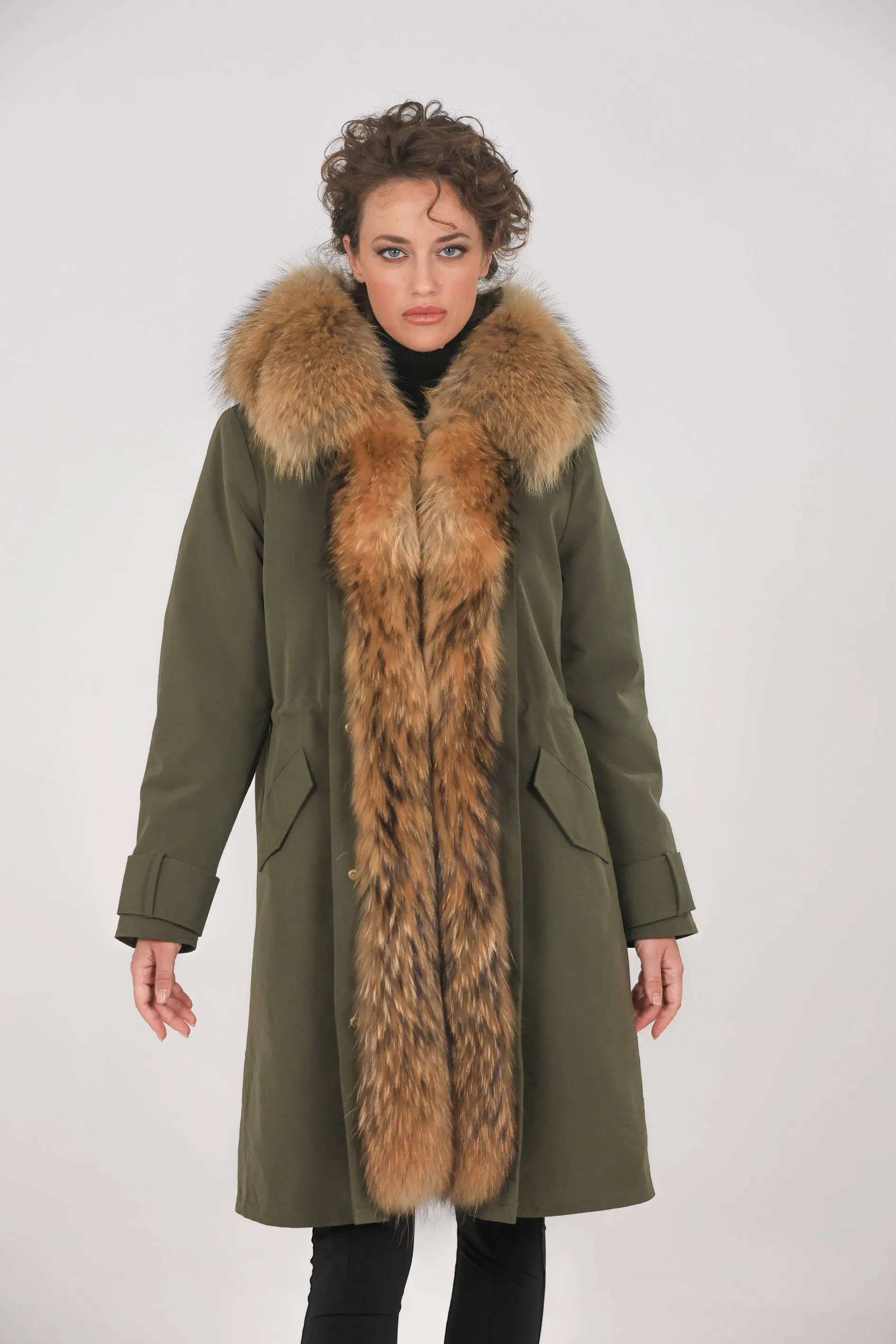 Parka in cotone tecnico impermeabile X-long raccon