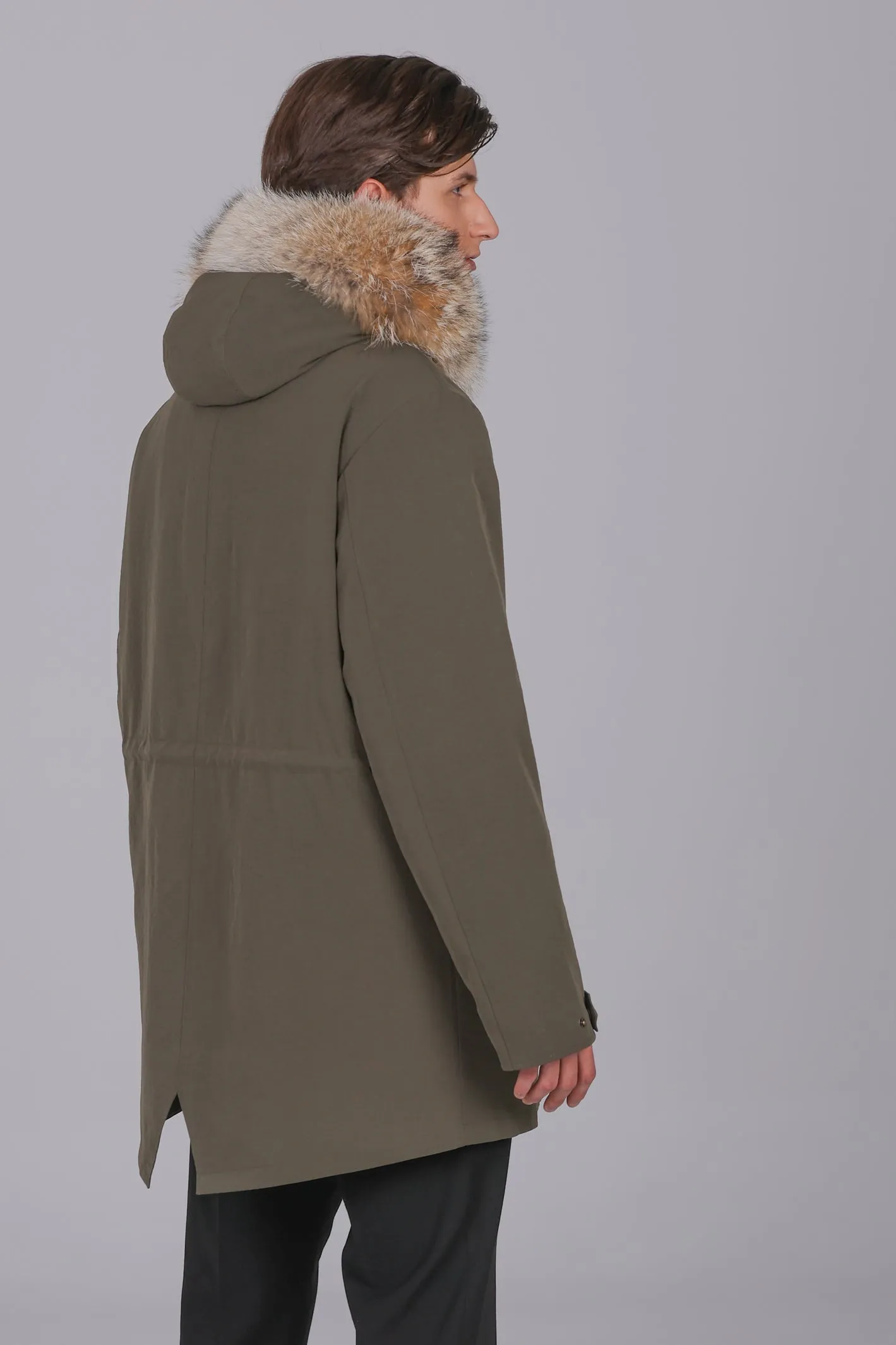 Parka Lungo in misto cotone impermeabile Coyote e rex rabbit