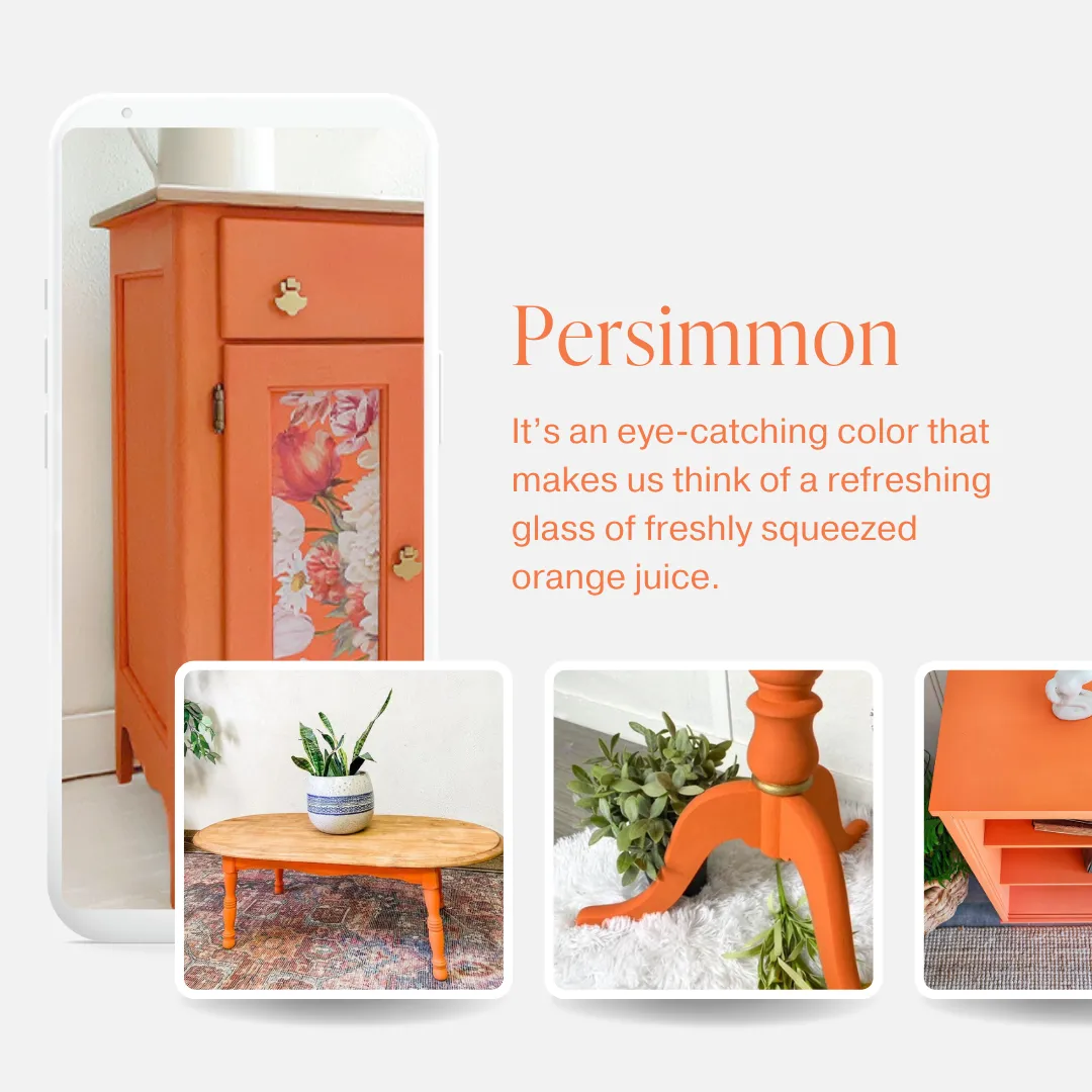 Persimmon - Chalk Style Paint for Furniture, Home Decor, DIY, Cabinets, Crafts - Eco-Friendly All-In-One Paint