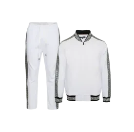 Premium GG Men's White Tracksuits Long Sleeve Jogging Suit 2 Piece Jackets and Pants