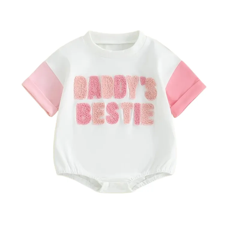 "Daddy's Bestie" Embroidered Baby Bodysuit