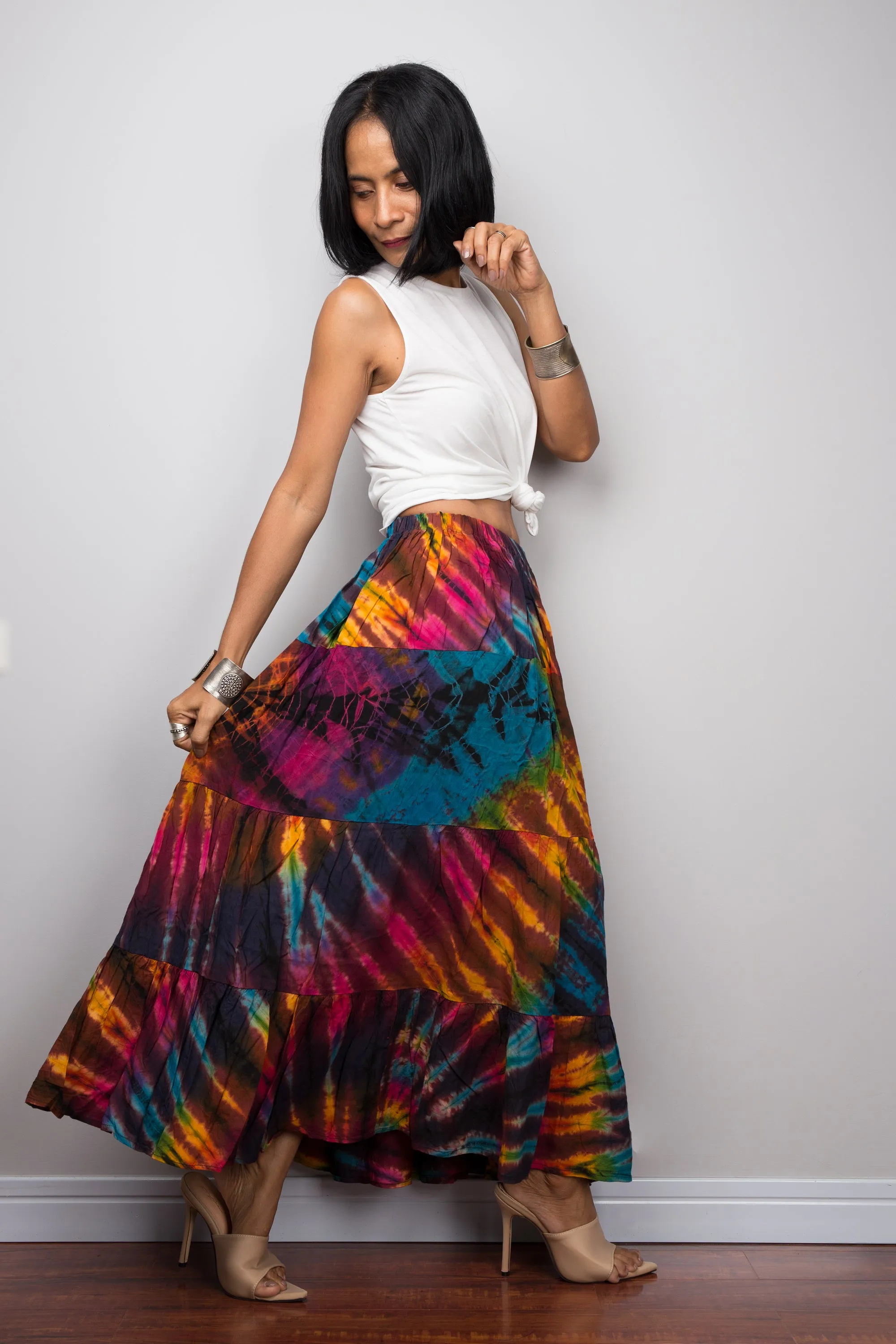 Rainbow Tie Dye Skirt