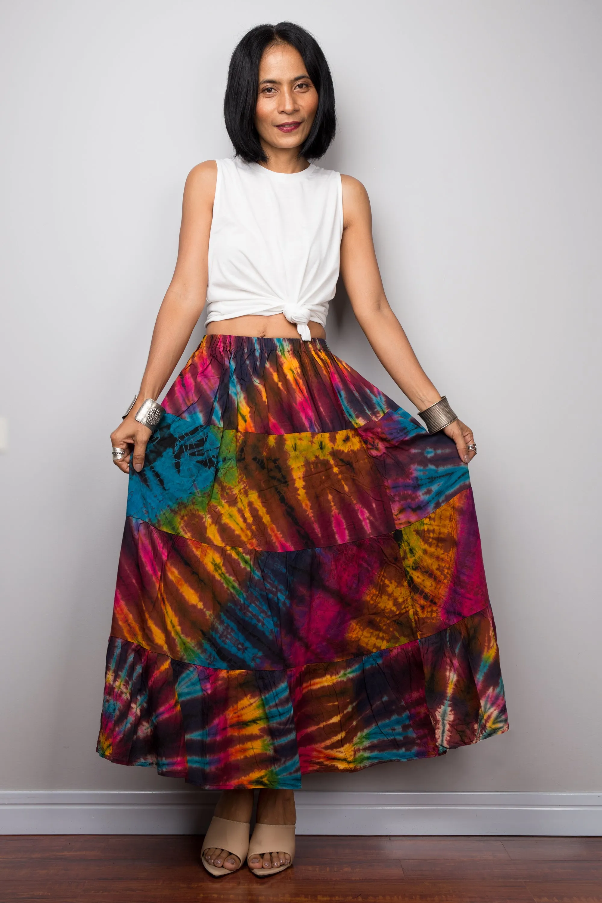 Rainbow Tie Dye Skirt