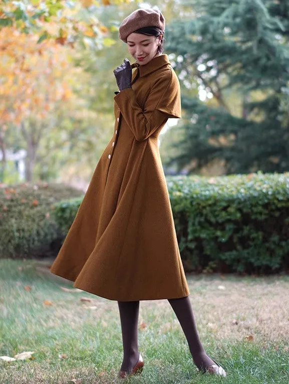 Retro 50s Elegant Cape Coat