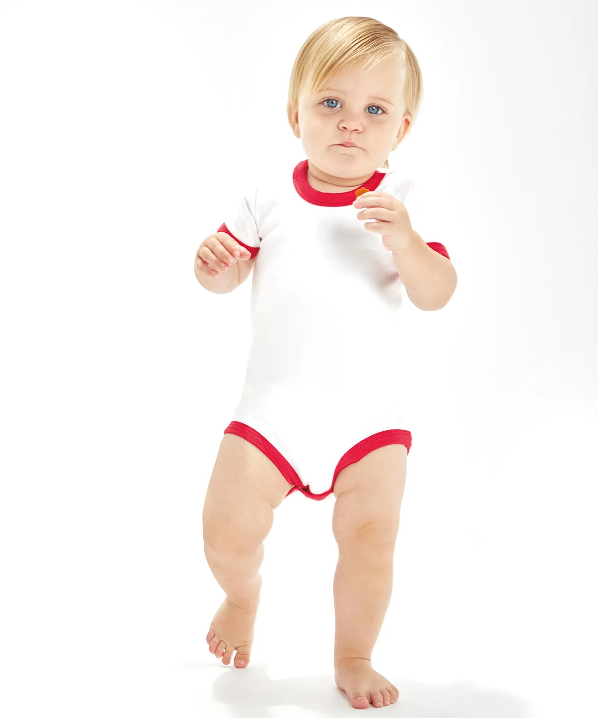 Ringer bodysuit | White/Red