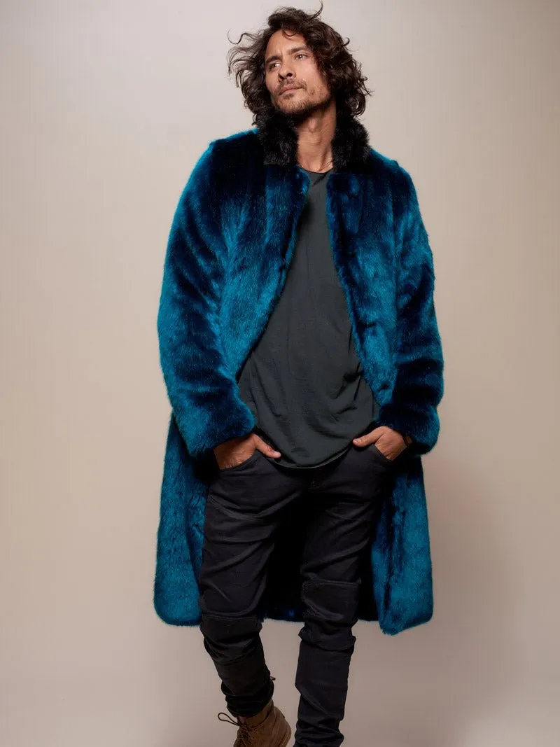 Royal Wolf Luxe Calf Length Faux Fur Coat | Men's