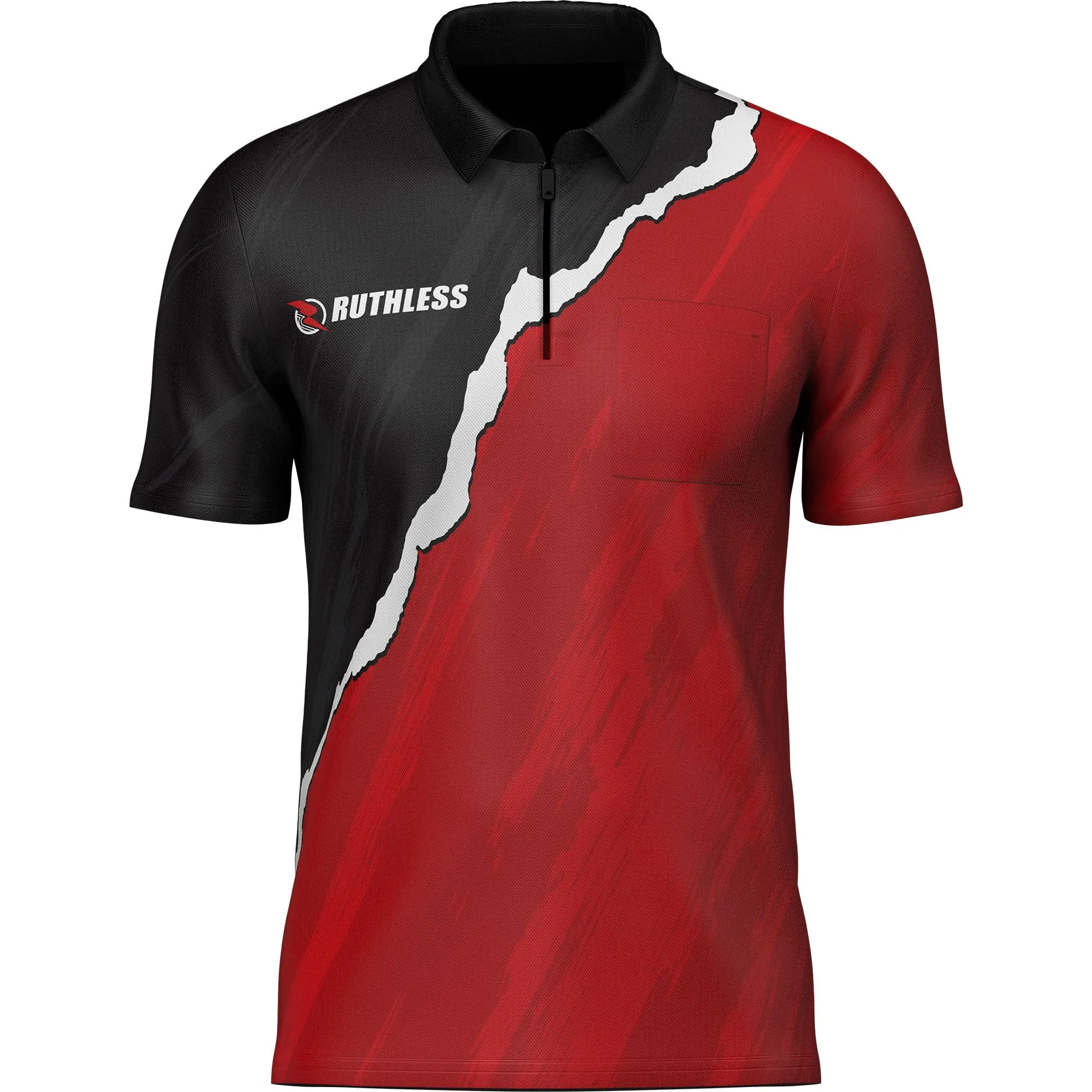 Ruthless RipTorn ECO Dart Shirt - with Pocket - Black & Red