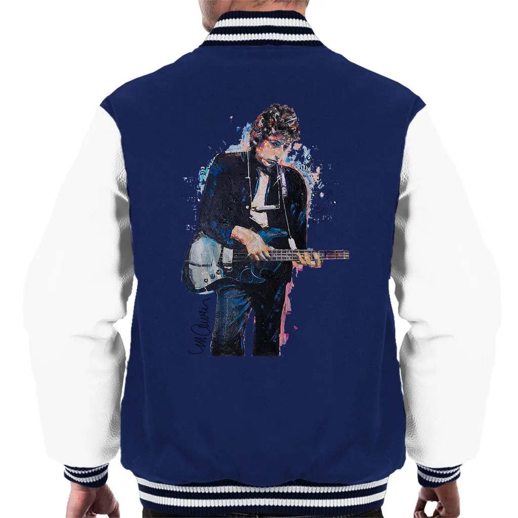 Sidney Maurer Original Portrait Of Bob Dylan On Bass Men's Varsity Jacket