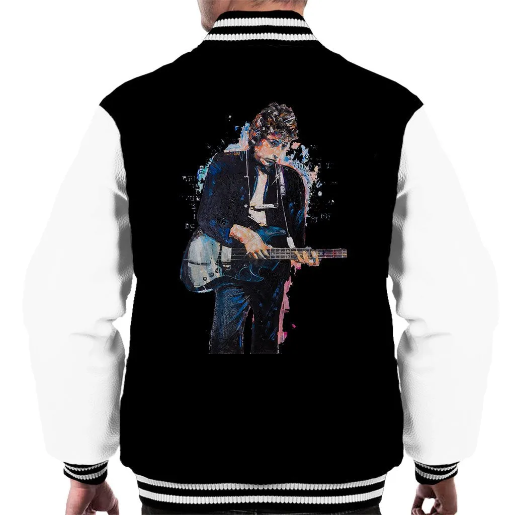 Sidney Maurer Original Portrait Of Bob Dylan On Bass Men's Varsity Jacket