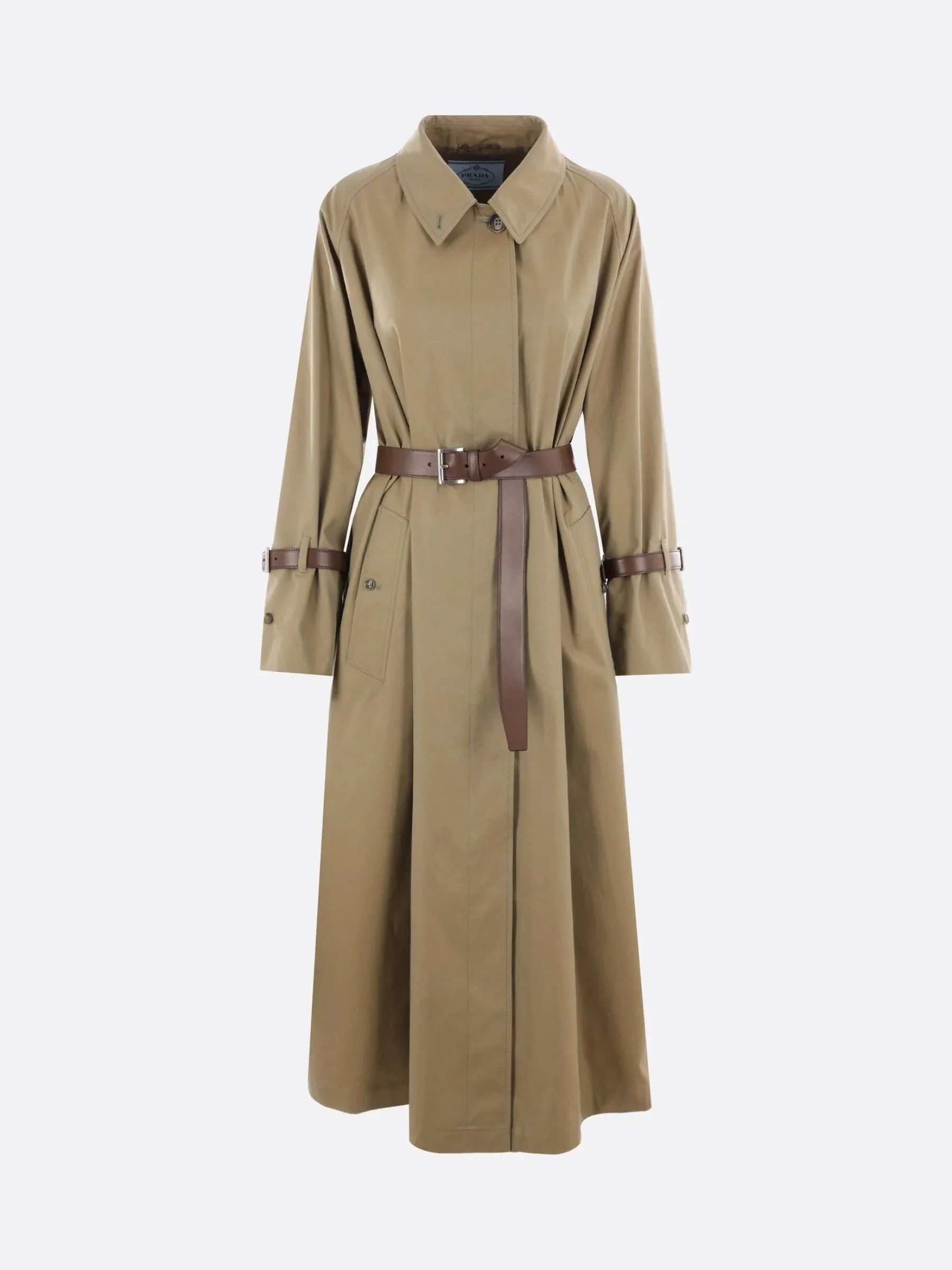 Single-Breasted Twill Trench Coat