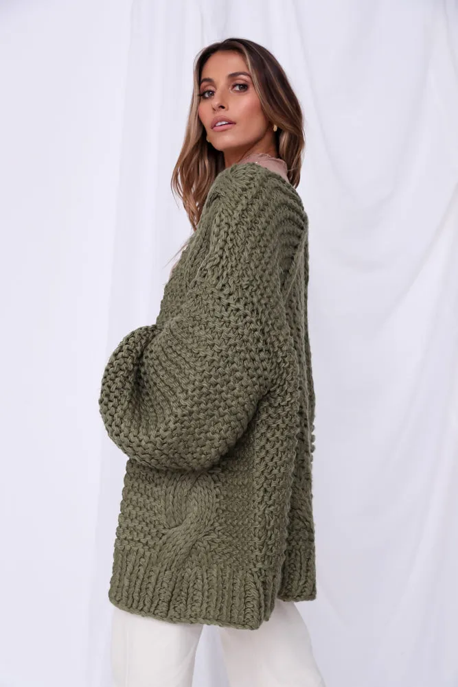 Soaring The Skies Knit Olive