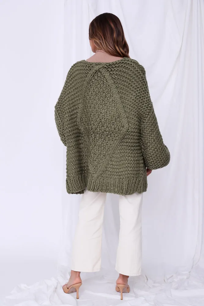 Soaring The Skies Knit Olive