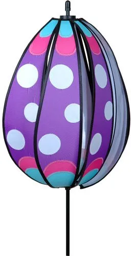 Spinning Egg Spinner - Purple Polka Dot