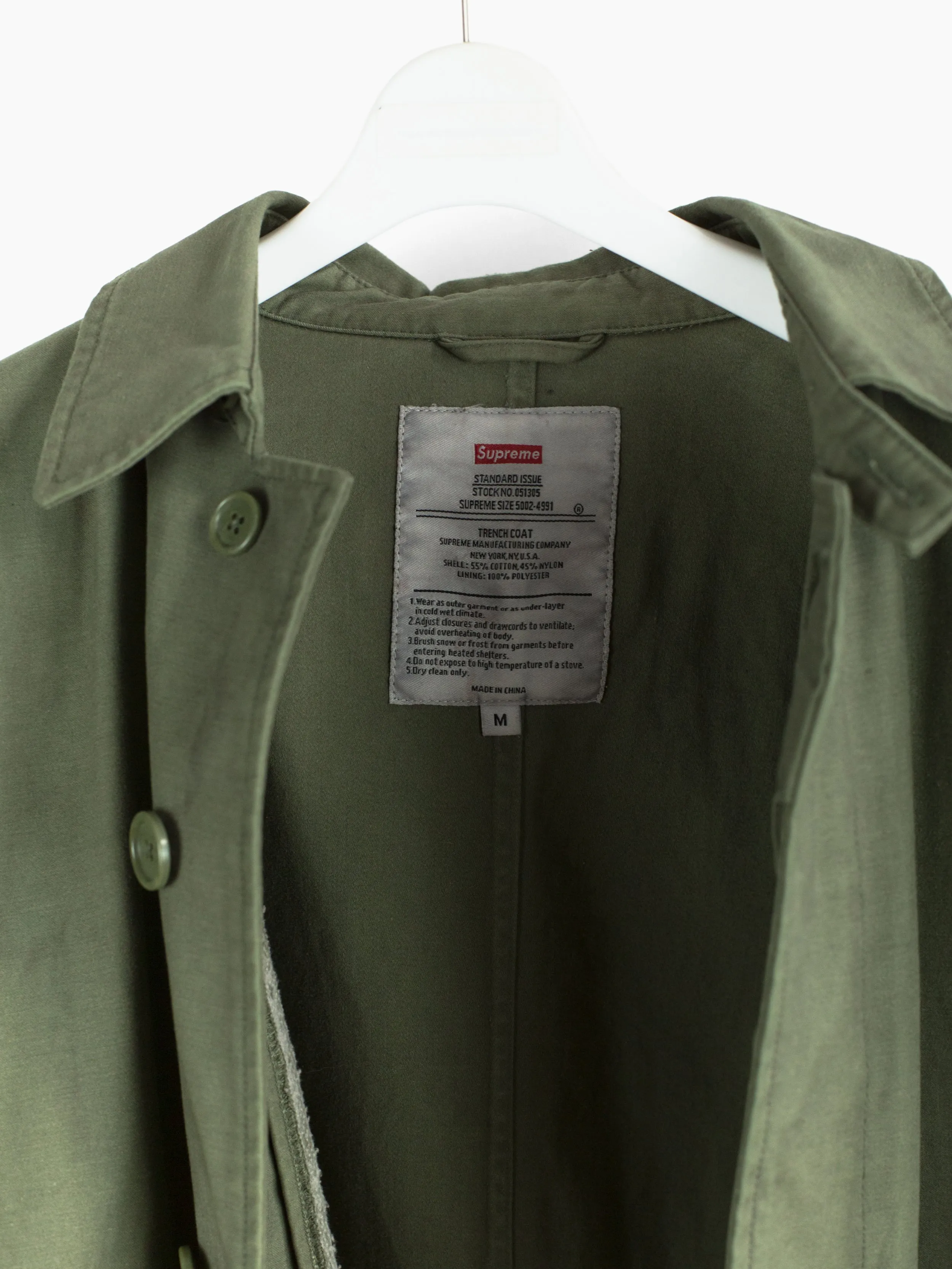 Supreme AW12 Overdyed Military Trench Coat