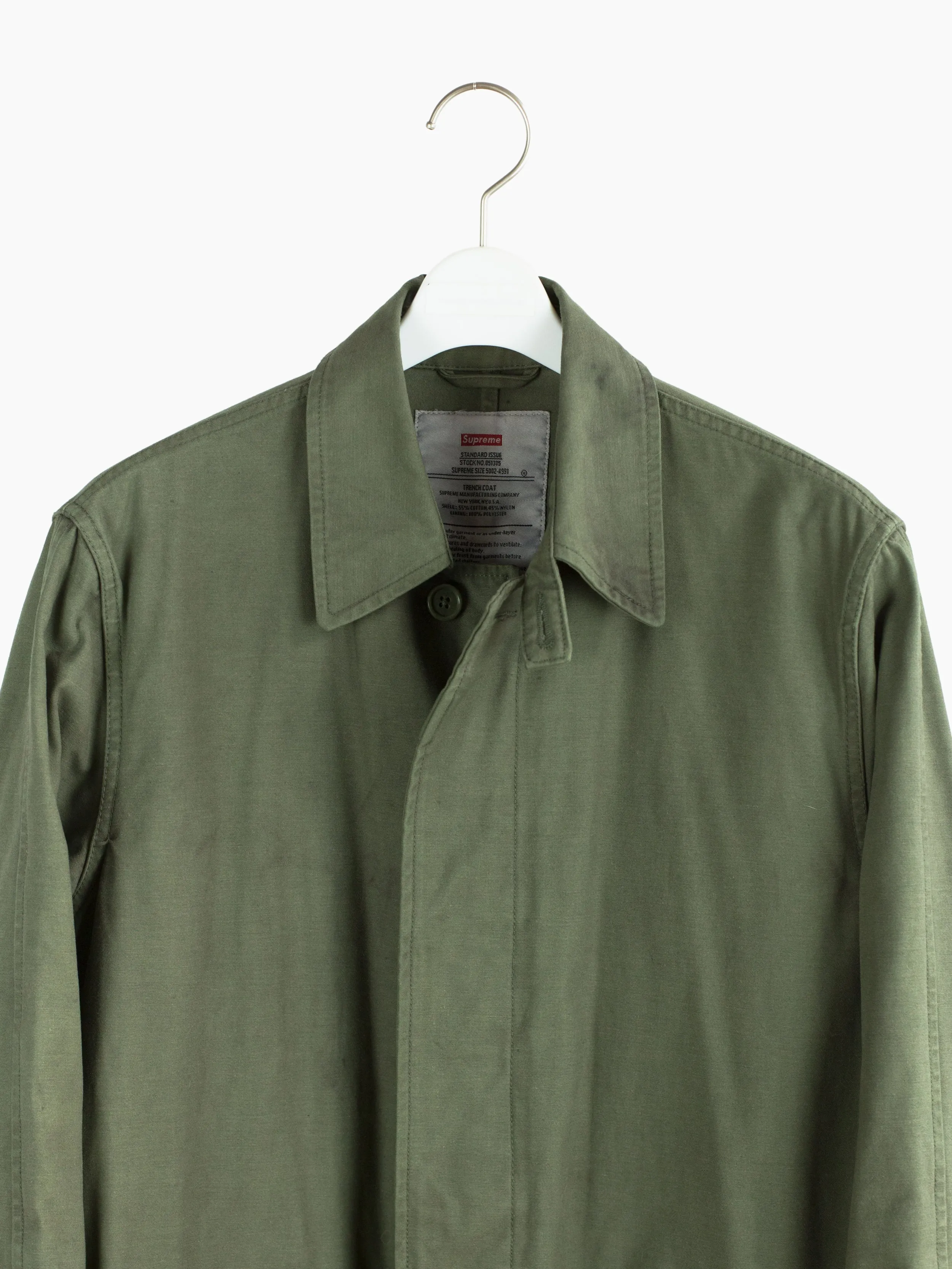 Supreme AW12 Overdyed Military Trench Coat