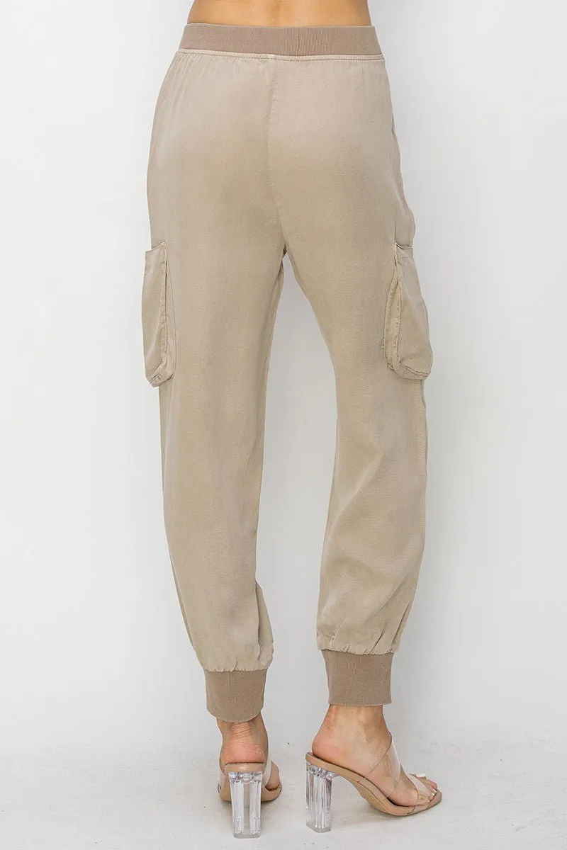 Taupe High Rise Haven Joggers