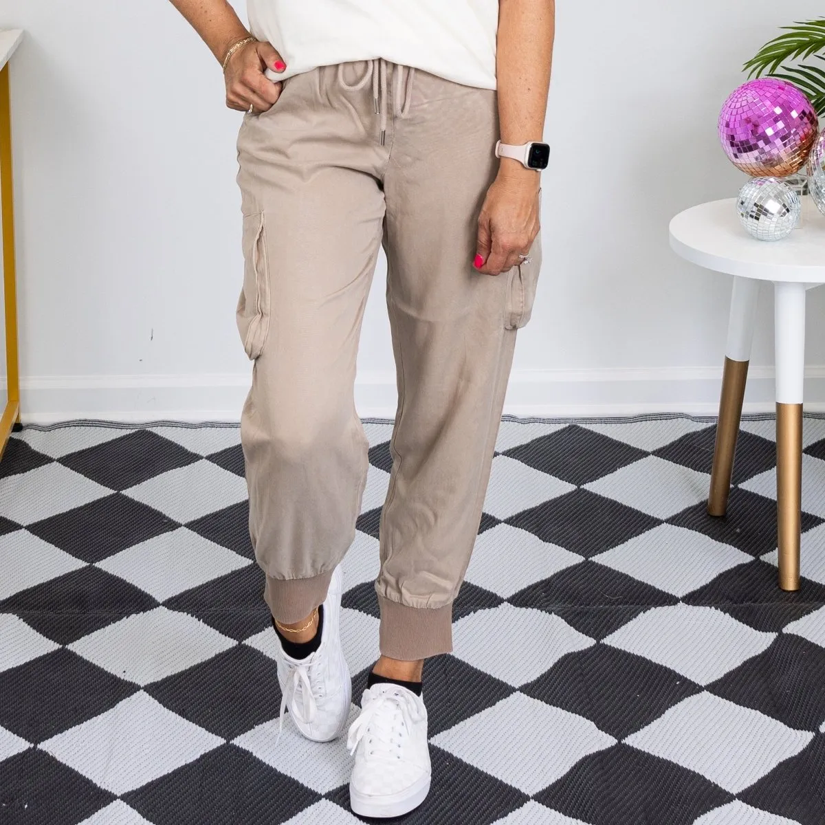 Taupe High Rise Haven Joggers