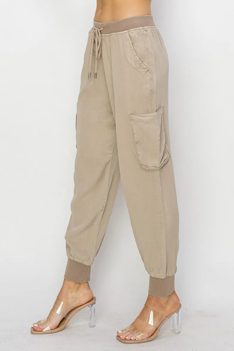 Taupe High Rise Haven Joggers