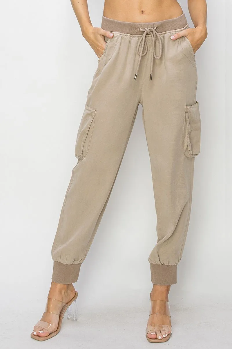 Taupe High Rise Haven Joggers