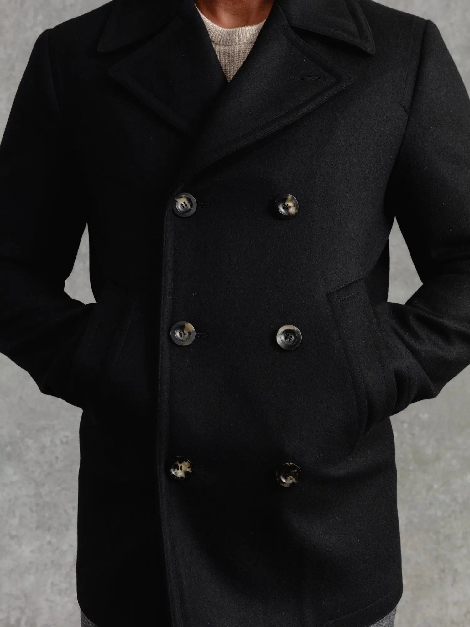 The Manchester Peacoat - Black