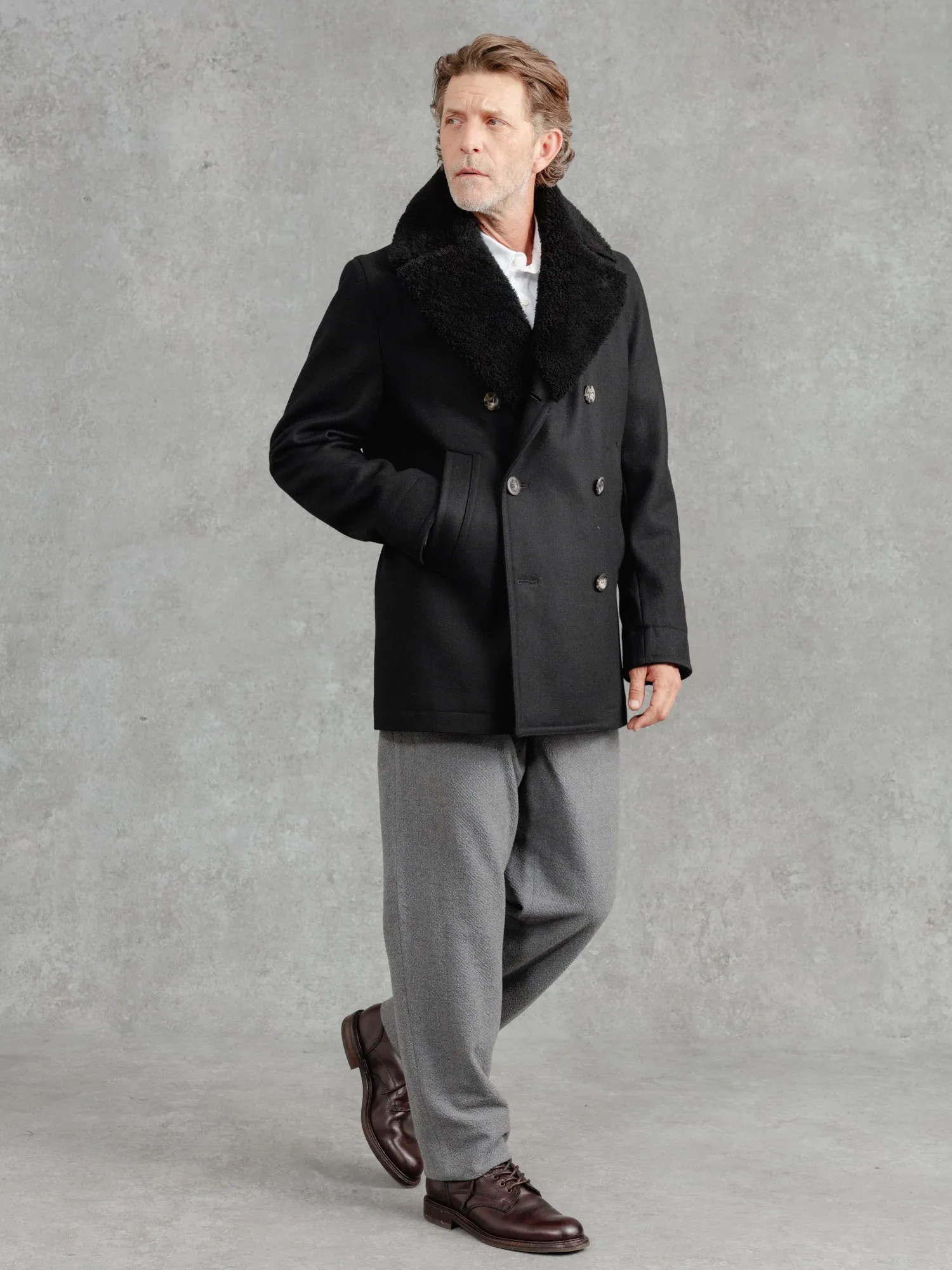 The Shearling Collar Peacoat