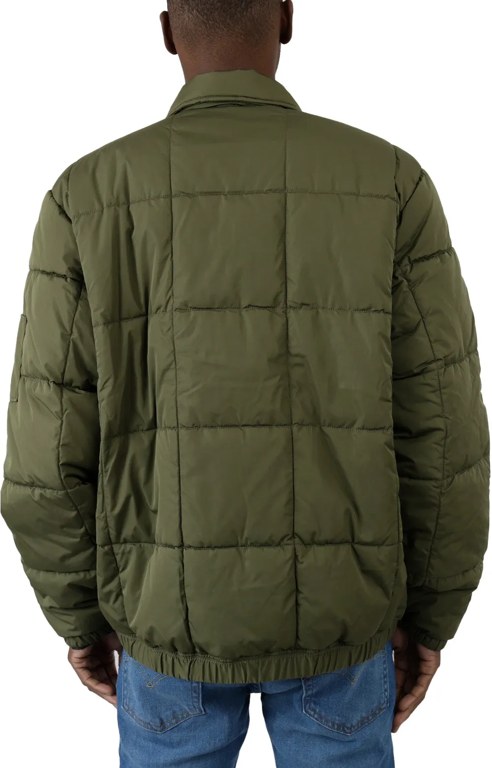 (TJE07ML) Eisenhower Puffer Jacket - Military Green