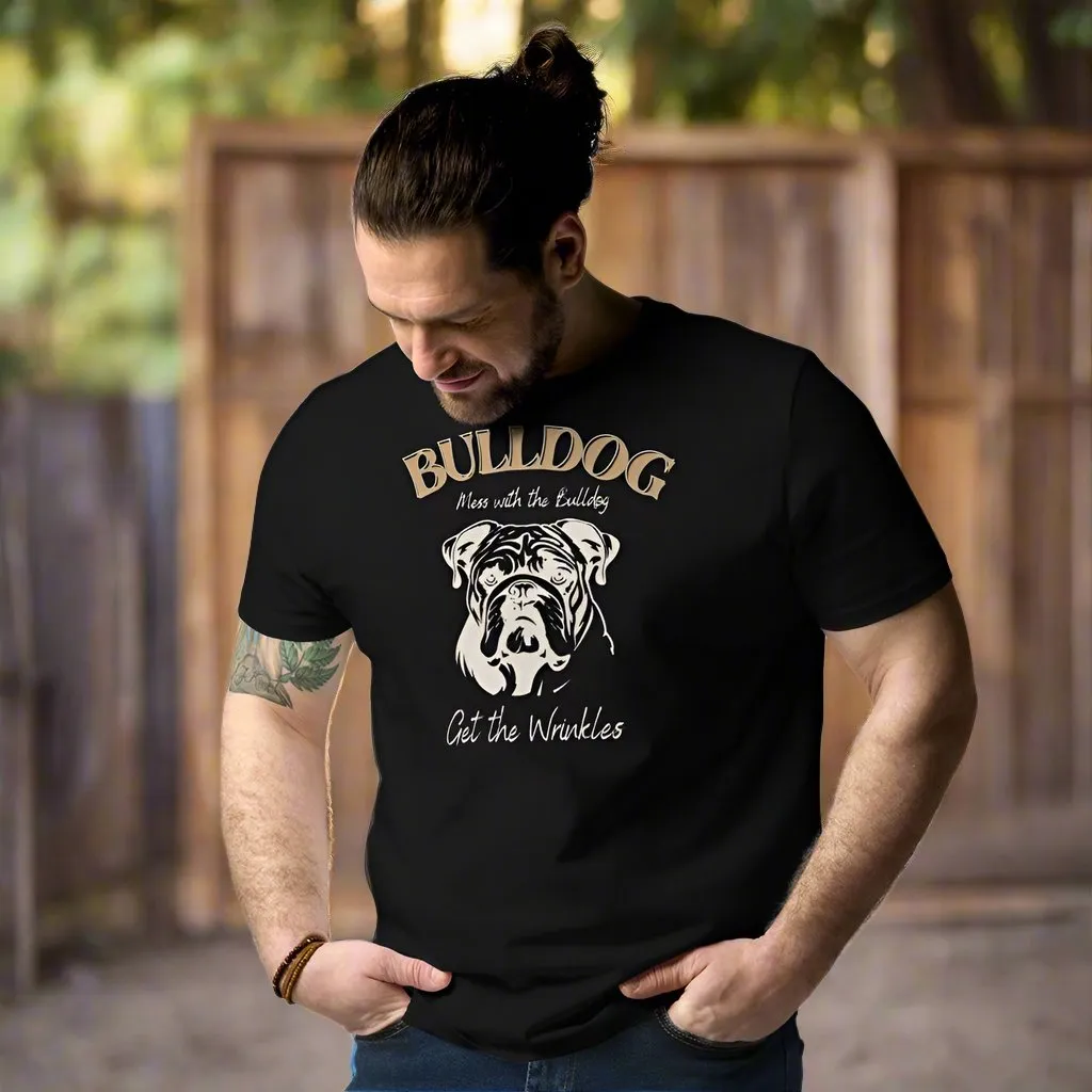 Vegan Bulldog T-Shirt – Mess with the Bulldog, Get Wrinkles!