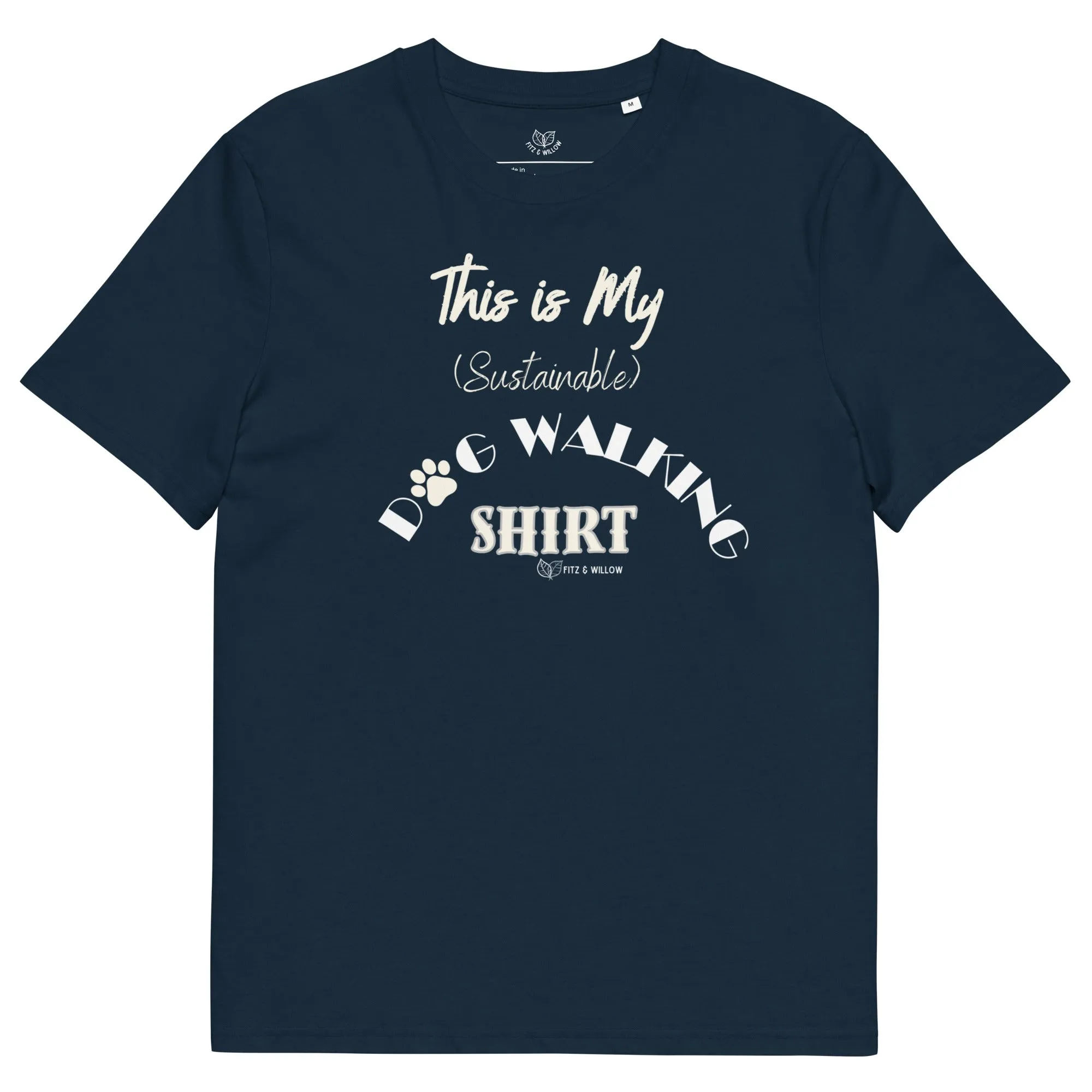 Vegan Organic Cotton T-Shirt | "Sustainable Dog Walking Shirt"