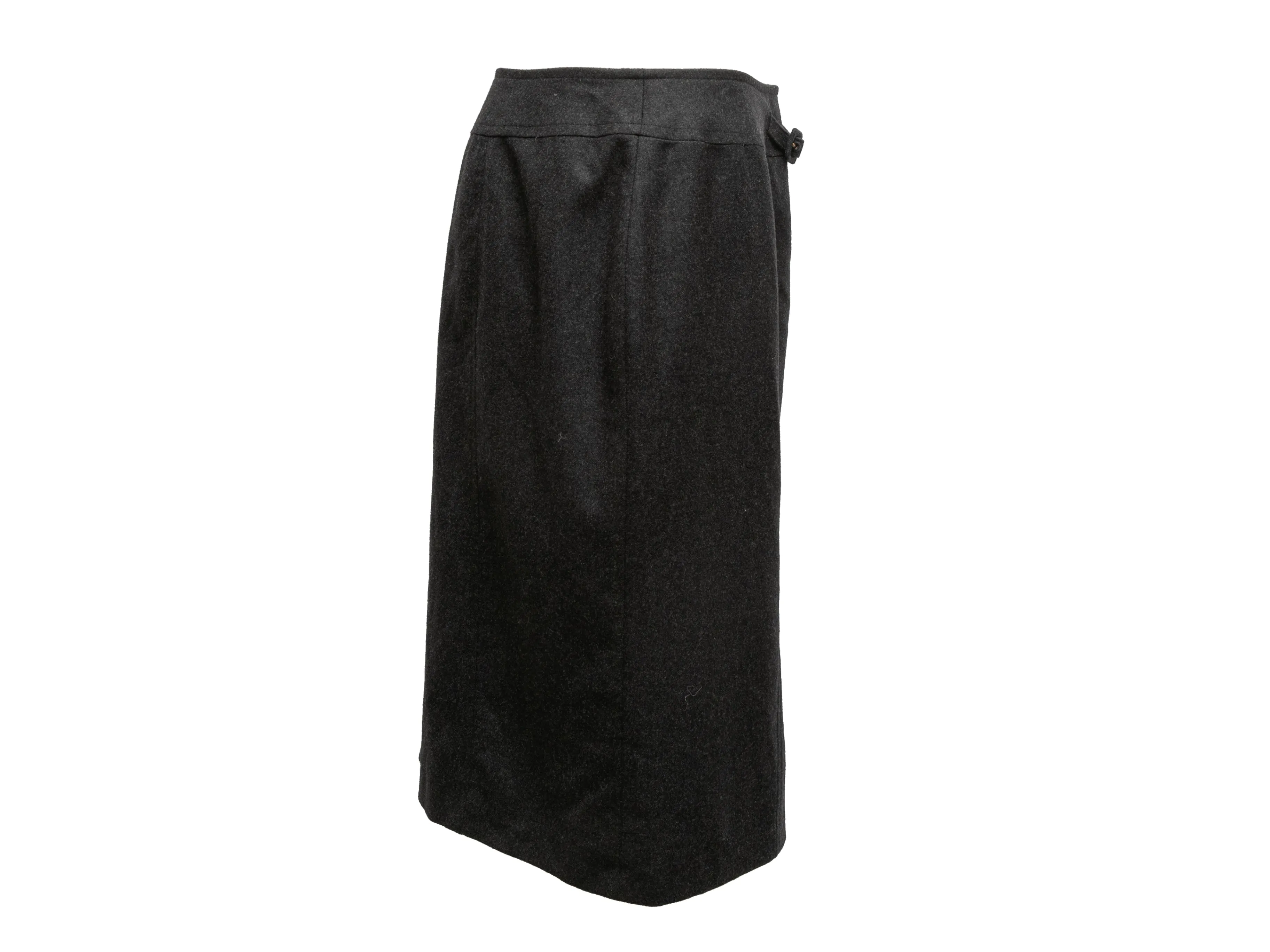 Vintage Charcoal Chanel Fall/Winter 1997 Skirt Size FR 44