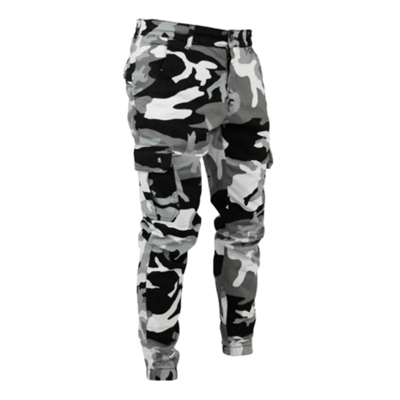 West Louis™ Gray Style Camouflage Cargo  Military Joggers Pants