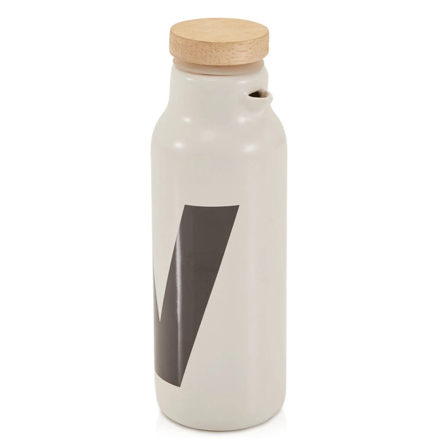 White Ceramic "V" Carafe (A D)